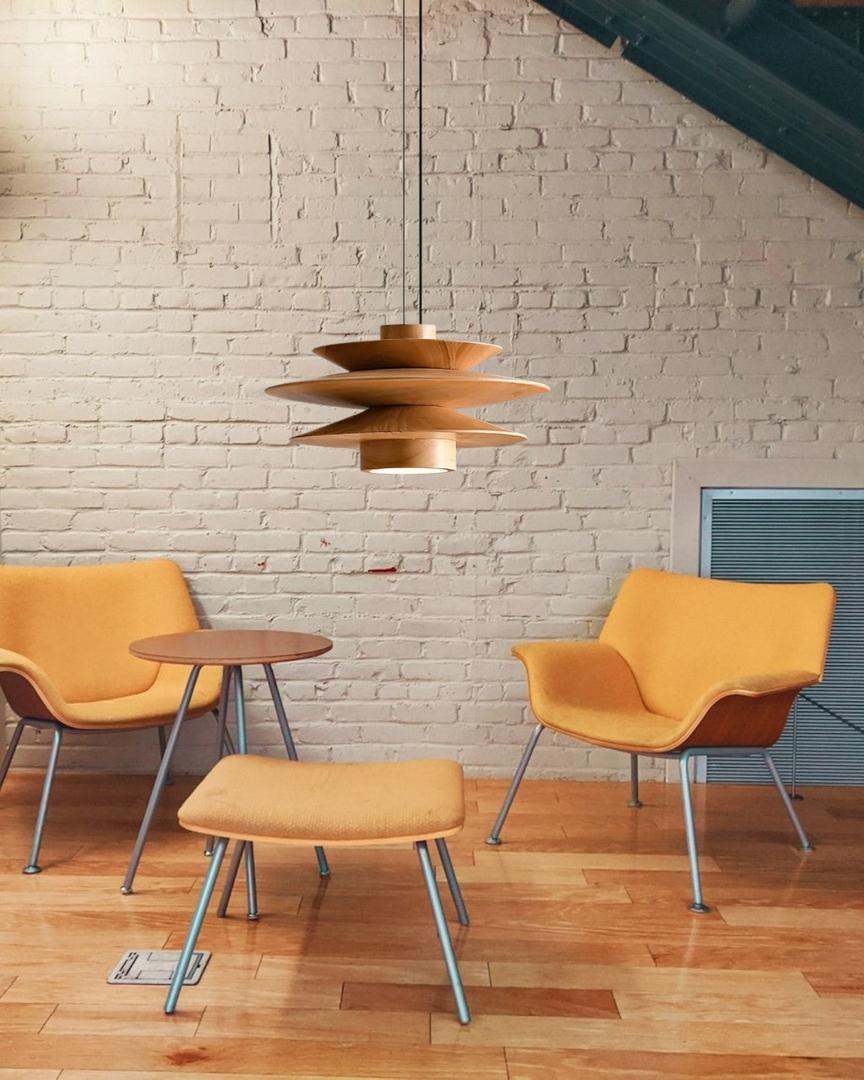 Lámpara Colgante de Madera de Rubberwood | Estilo Costero Moderno