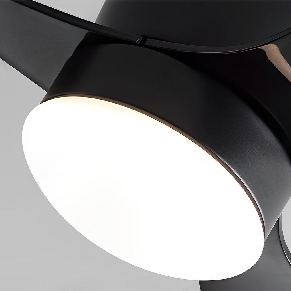 Ventilador de Techo Moderno de 52 Pulgadas con 3 Aspas, Iluminación LED Ajustable y Control Remoto