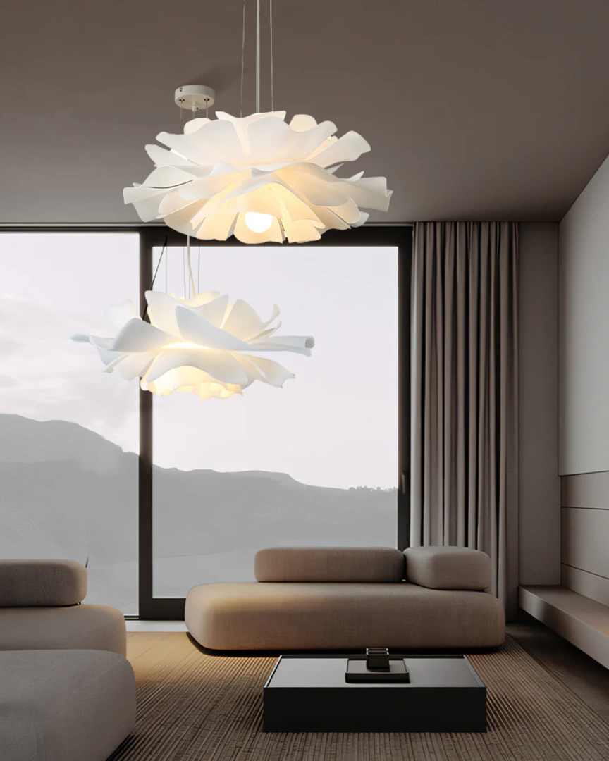 Lámpara Colgante Floral | Estilo Japandi