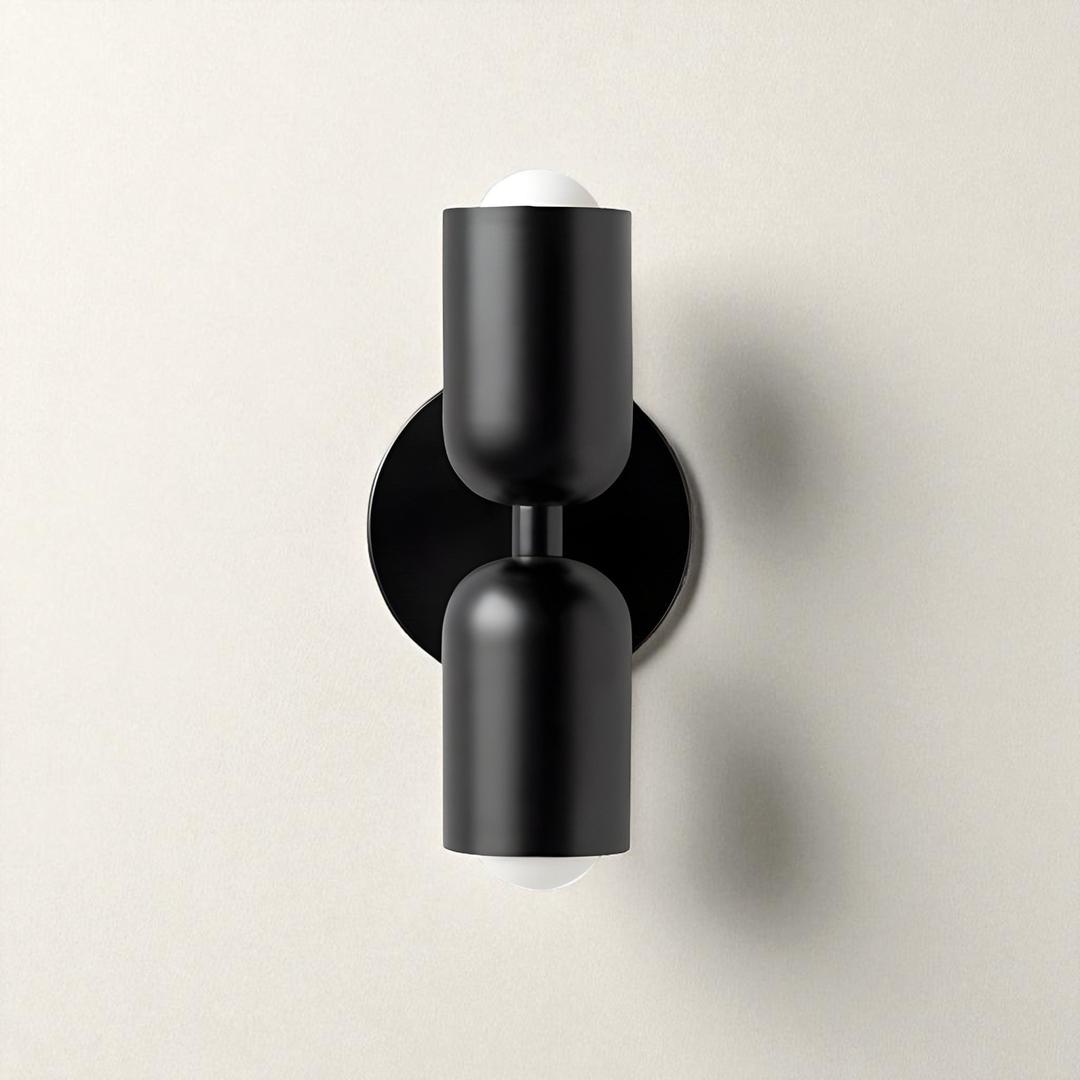 Lámparas de Pared LED Color Crema de Resina y Metal | Doble Cabeza