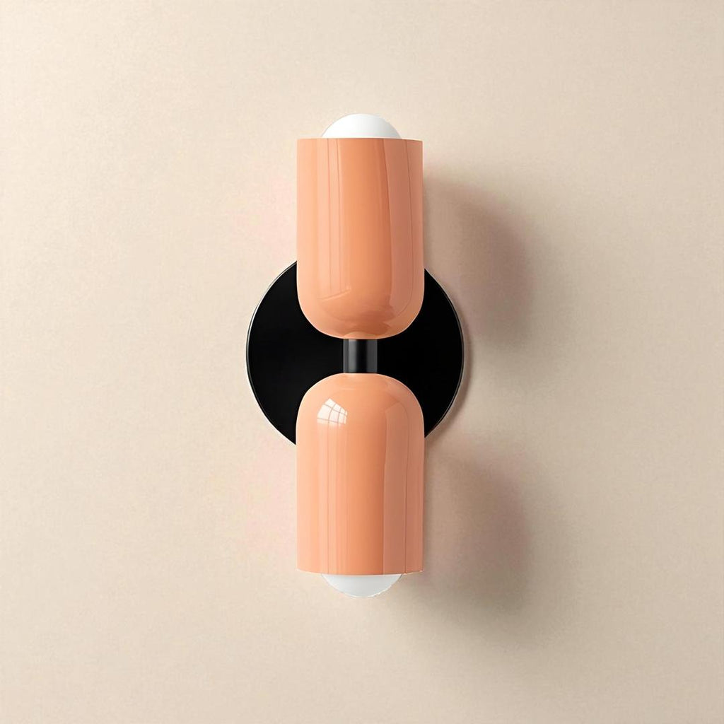 Lámparas de Pared LED Color Crema de Resina y Metal | Doble Cabeza