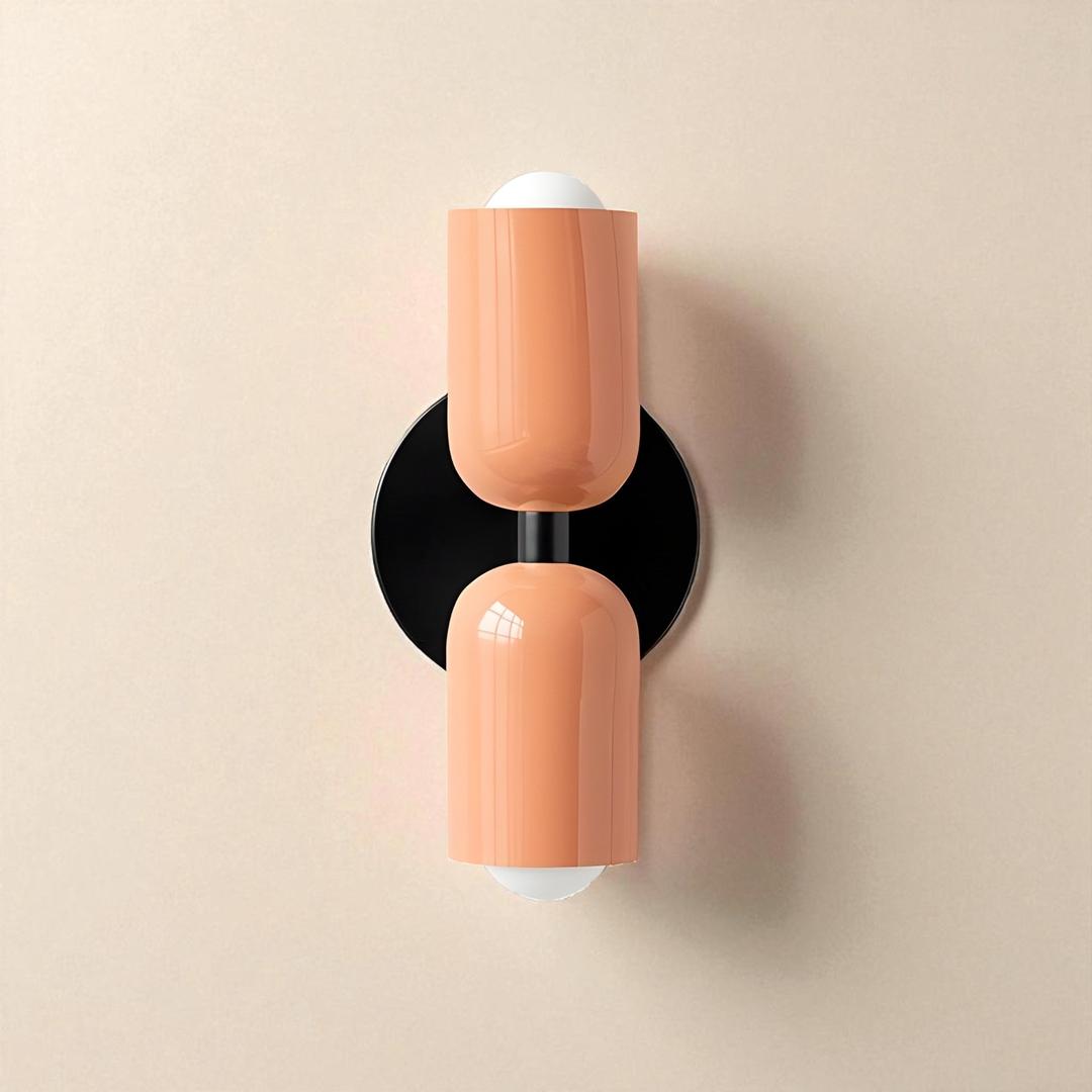 Lámparas de Pared LED Color Crema de Resina y Metal | Doble Cabeza