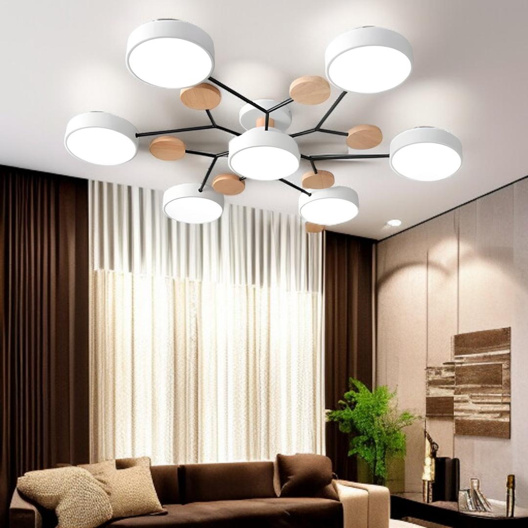 Lámpara Semi-empotrada LED Moderna de Hierro y Acrílico | Redonda