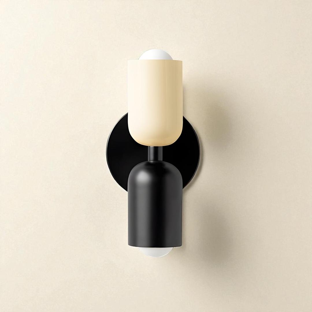 Lámparas de Pared LED Color Crema de Resina y Metal | Doble Cabeza