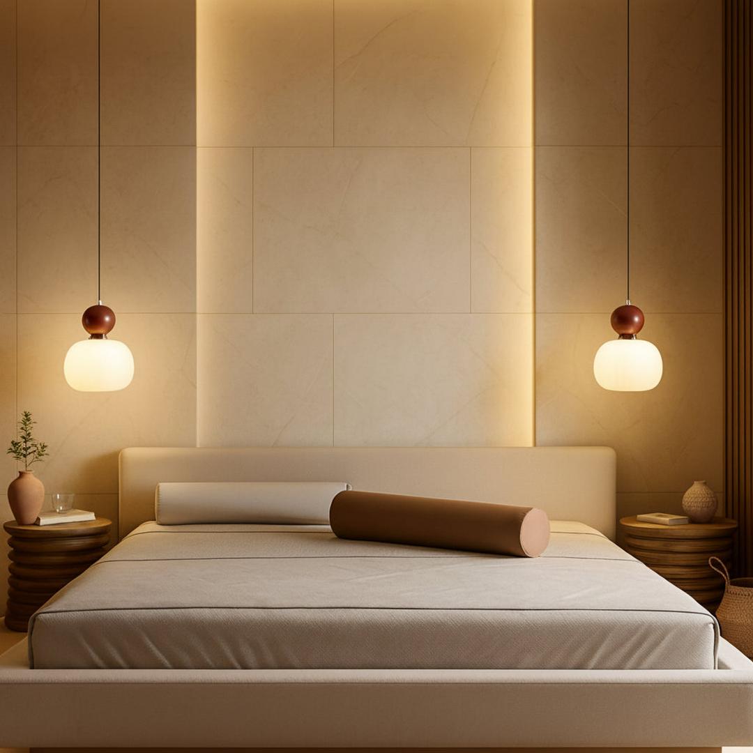 Lámpara Colgante Decorativa Color Crema | Art Deco