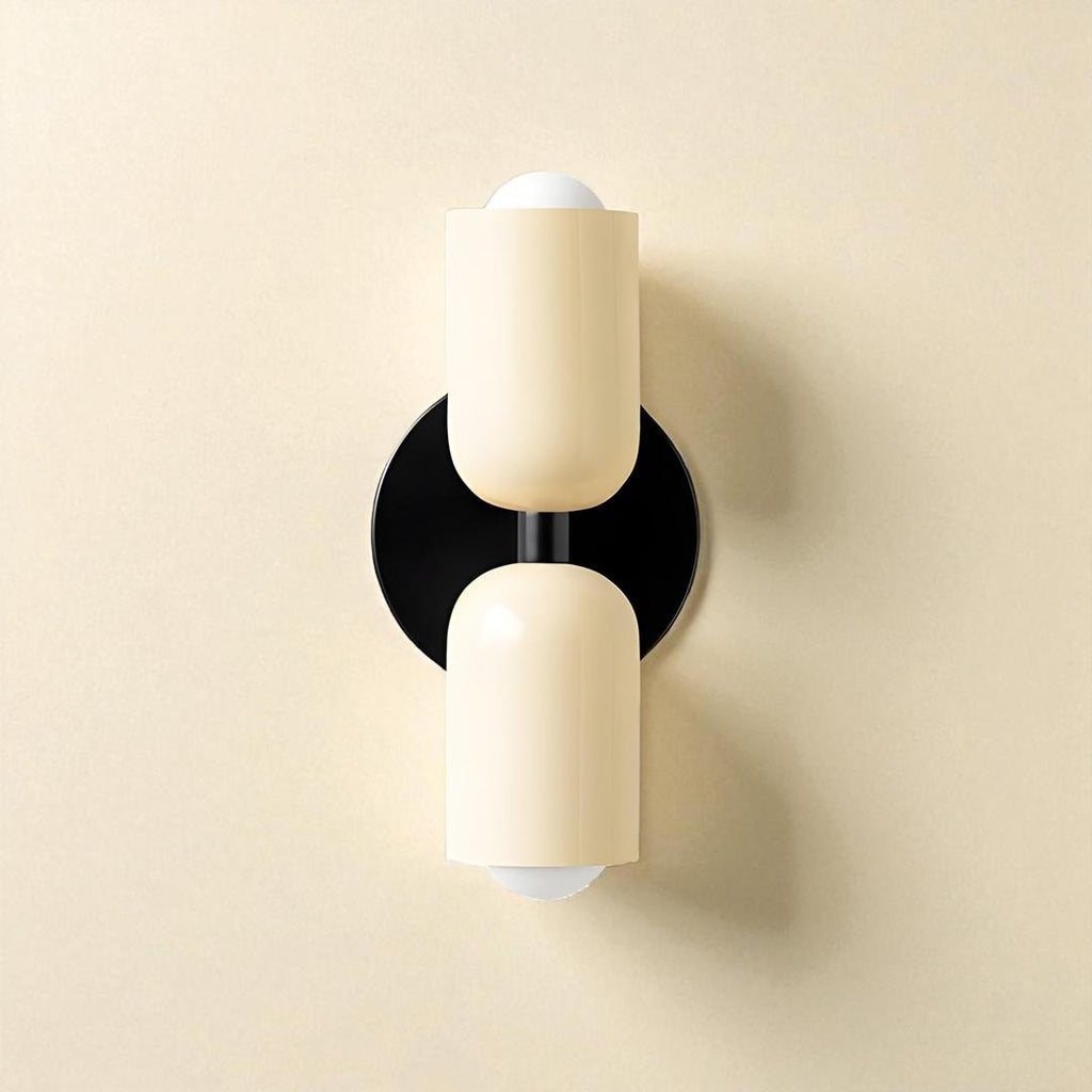 Lámparas de Pared LED Color Crema de Resina y Metal | Doble Cabeza