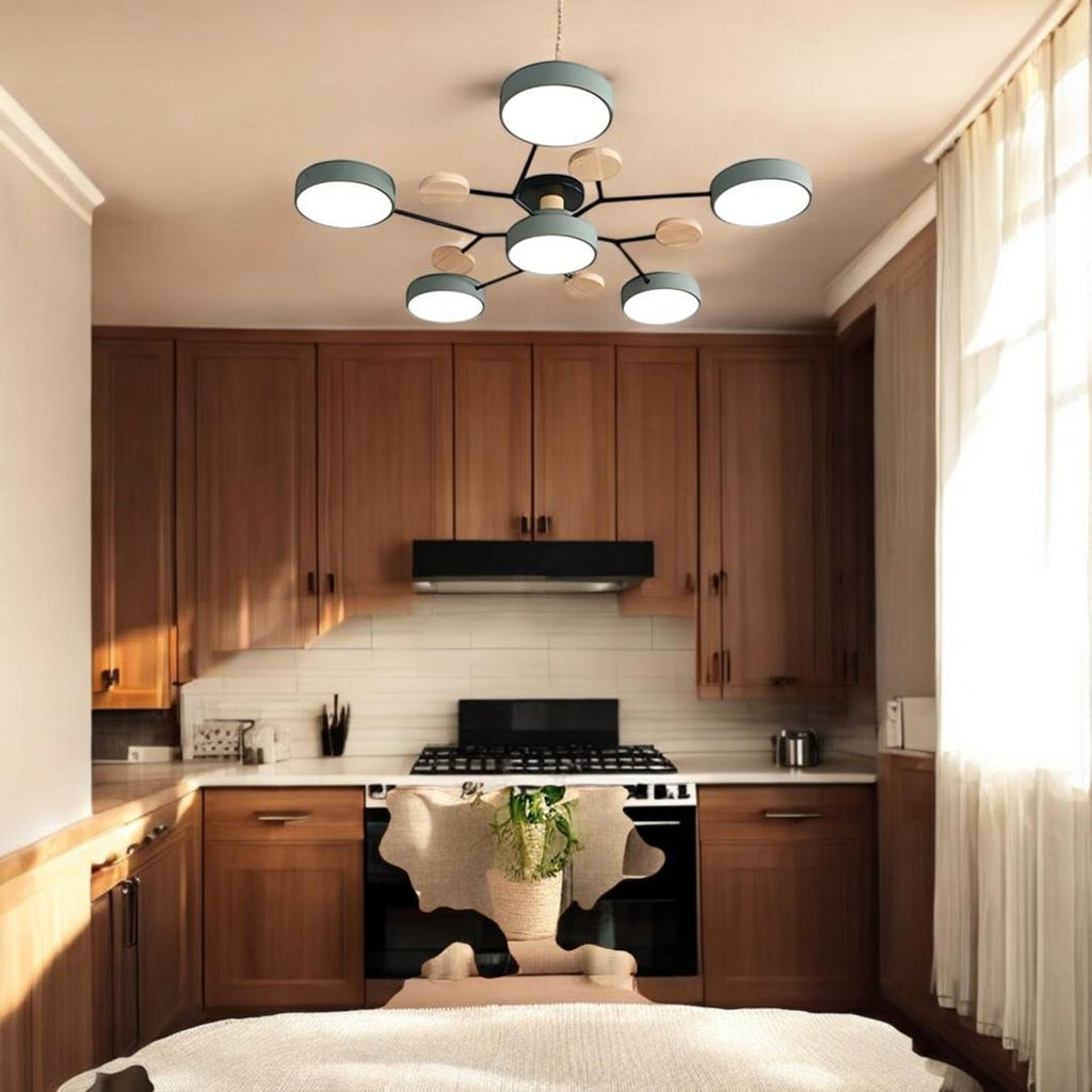 Lámpara Semi-empotrada LED Moderna de Hierro y Acrílico | Redonda