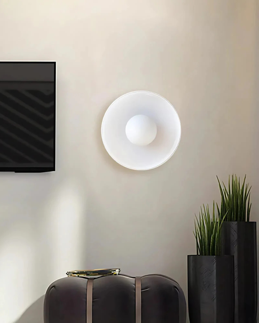Lámpara de Pared Moderna de Vidrio Ø25cm | Diseño Estilizado