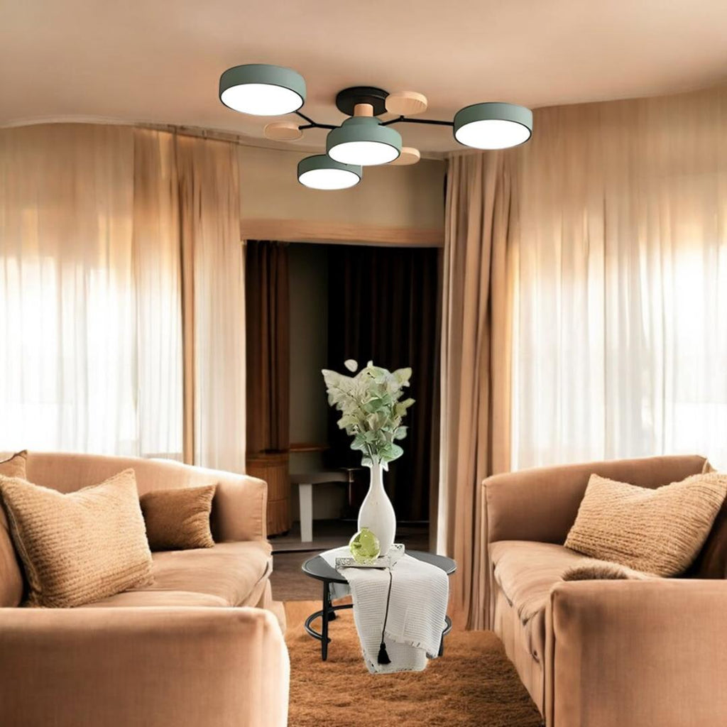 Lámpara Semi-empotrada LED Moderna de Hierro y Acrílico | Redonda