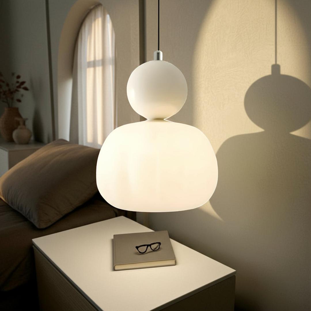 Lámpara Colgante Decorativa Color Crema | Art Deco