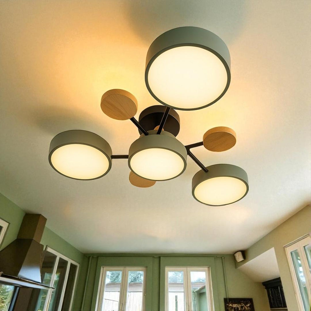 Lámpara Semi-empotrada LED Moderna de Hierro y Acrílico | Redonda