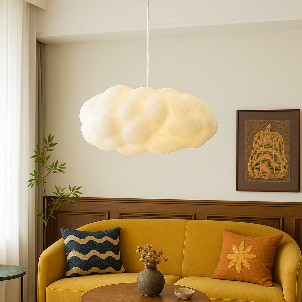 Lámpara Colgante en Forma de Nube | Diseño Moderno y Decorativo