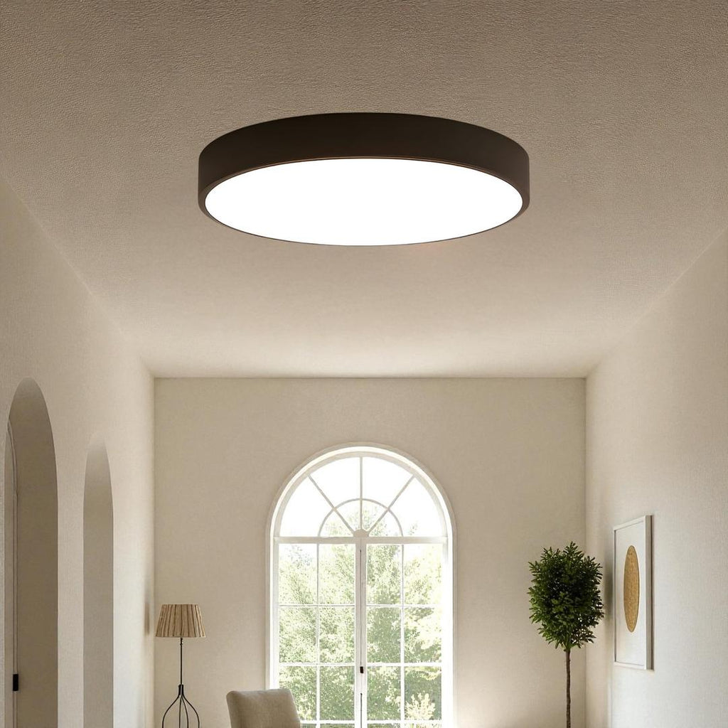 Lámpara de Techo LED Moderna de Hierro y Acrílico | Redonda