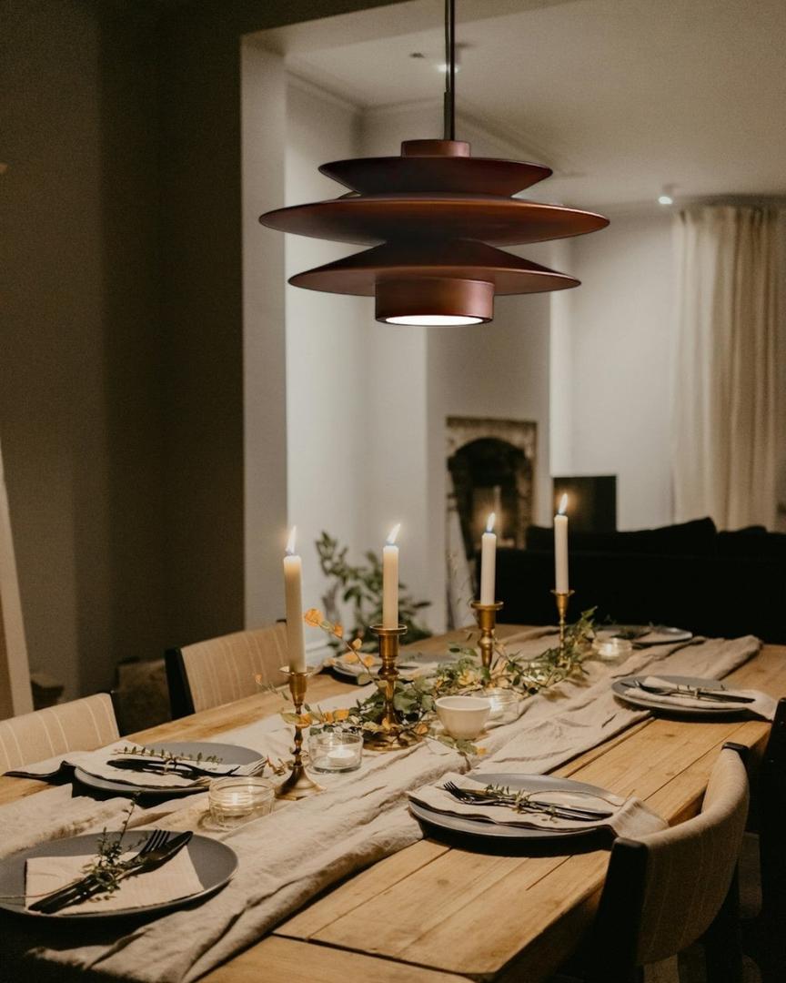 Lámpara Colgante de Madera de Rubberwood | Estilo Costero Moderno