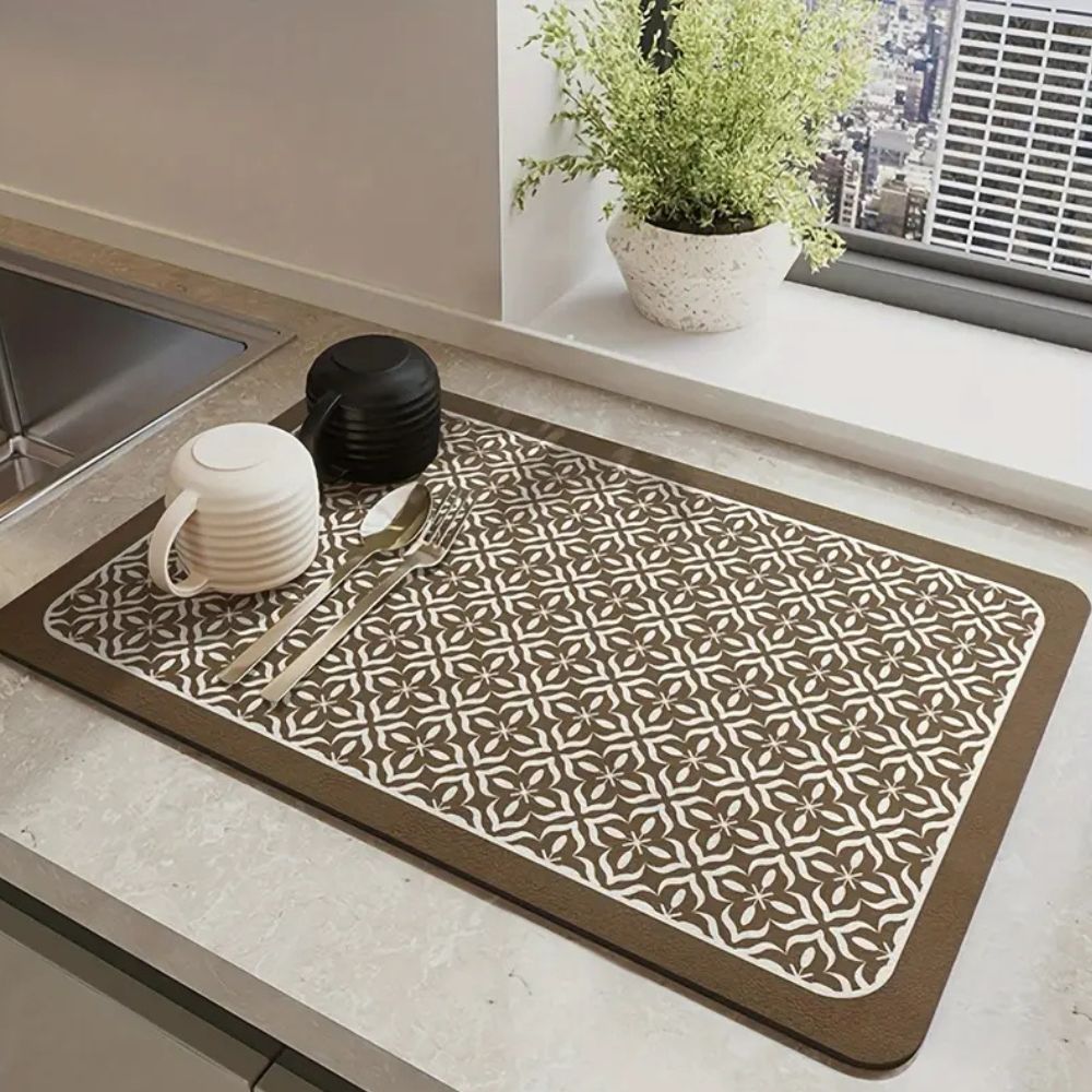 Alfombrilla de cocina para secar platos Mandala