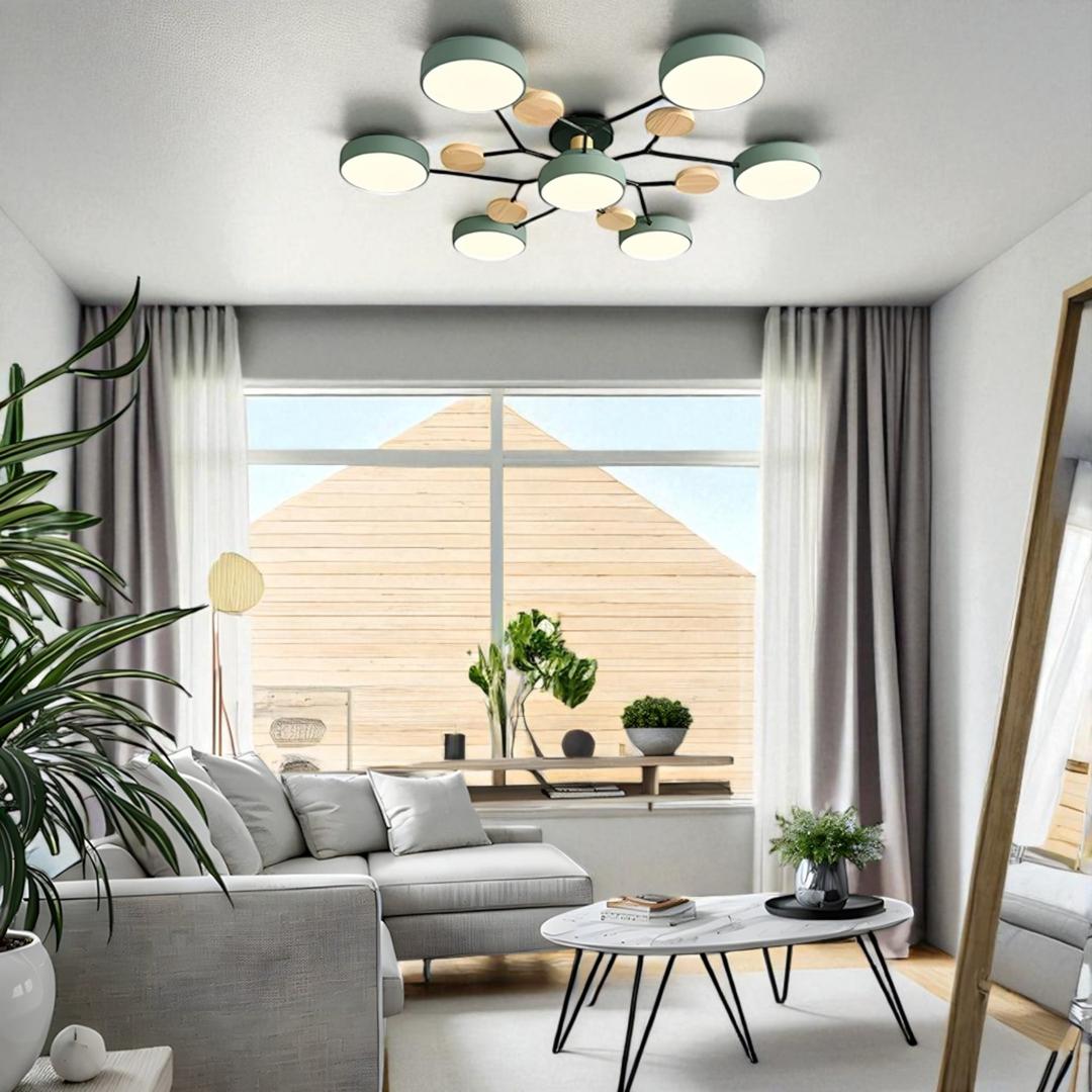 Lámpara Semi-empotrada LED Moderna de Hierro y Acrílico | Redonda