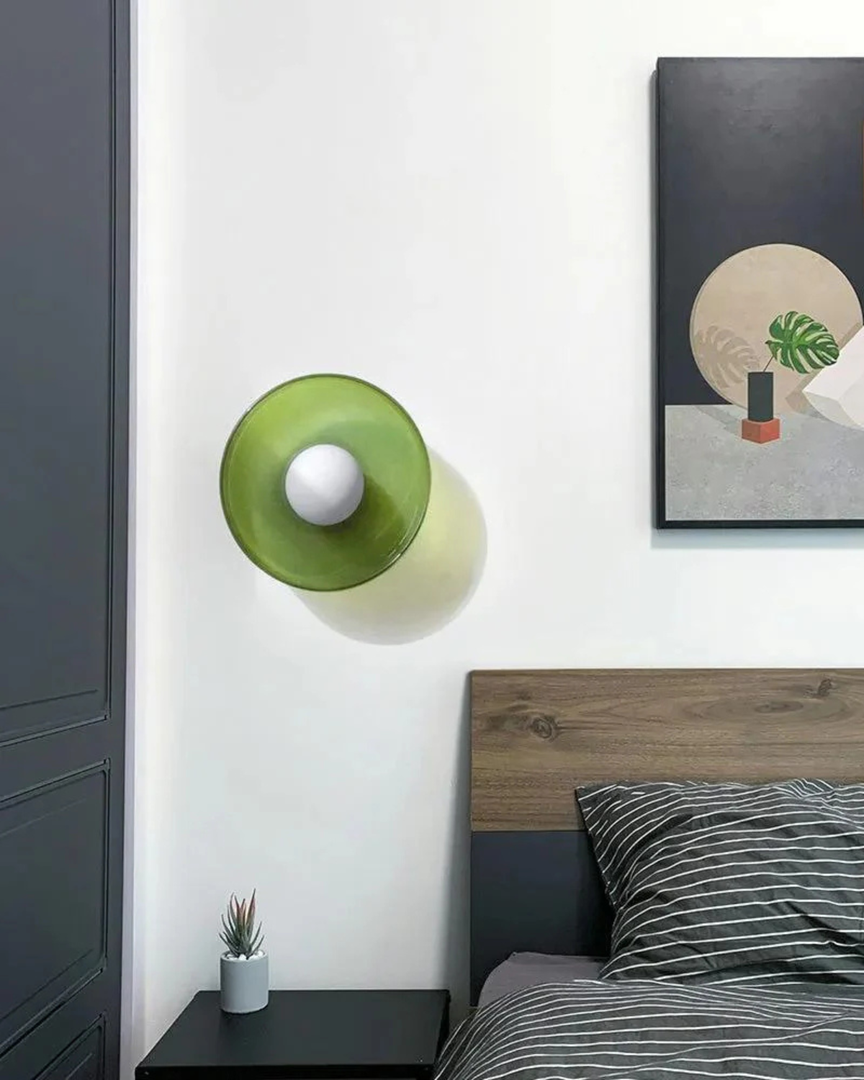 Lámpara de Pared Moderna de Vidrio Ø25cm | Diseño Estilizado