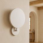 Aplique de Pared Minimalista Redondo de Metal Blanco