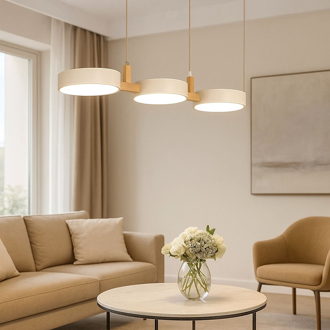 Lámpara Colgante Escandinava | Con Cilindros Metálicos