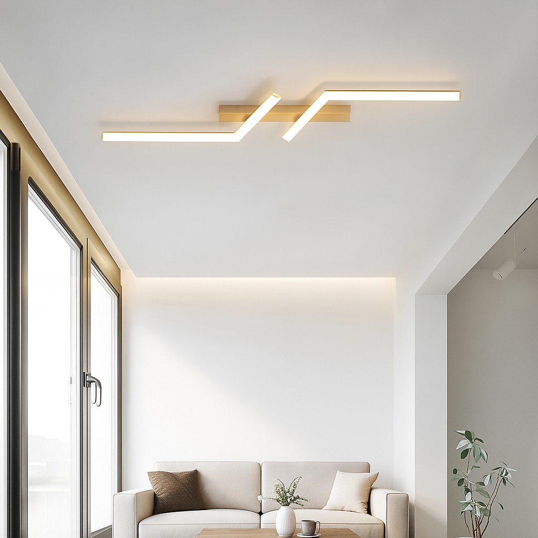Lámpara de Techo LED Lineal con Forma Geométrica | Moderna