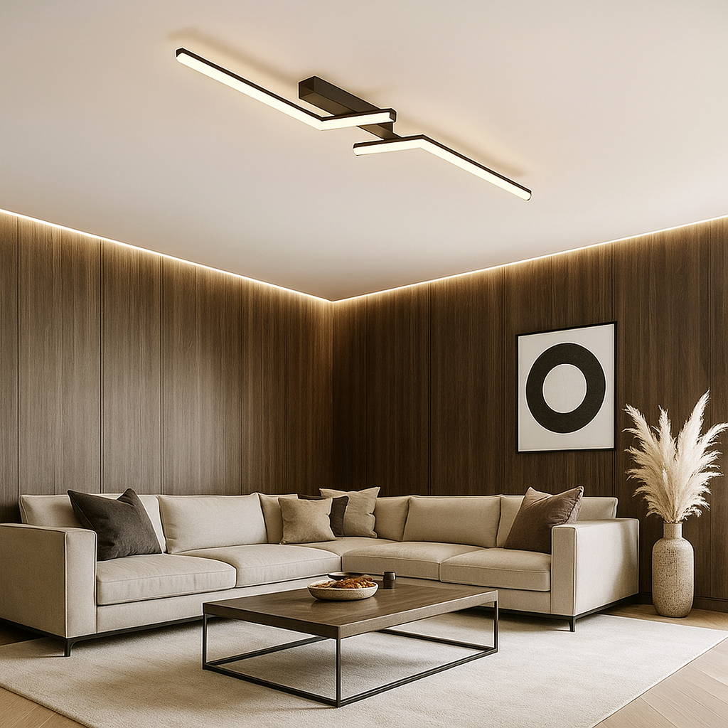 Linear LED Ceiling Lamp with Geometric Shape | Modern