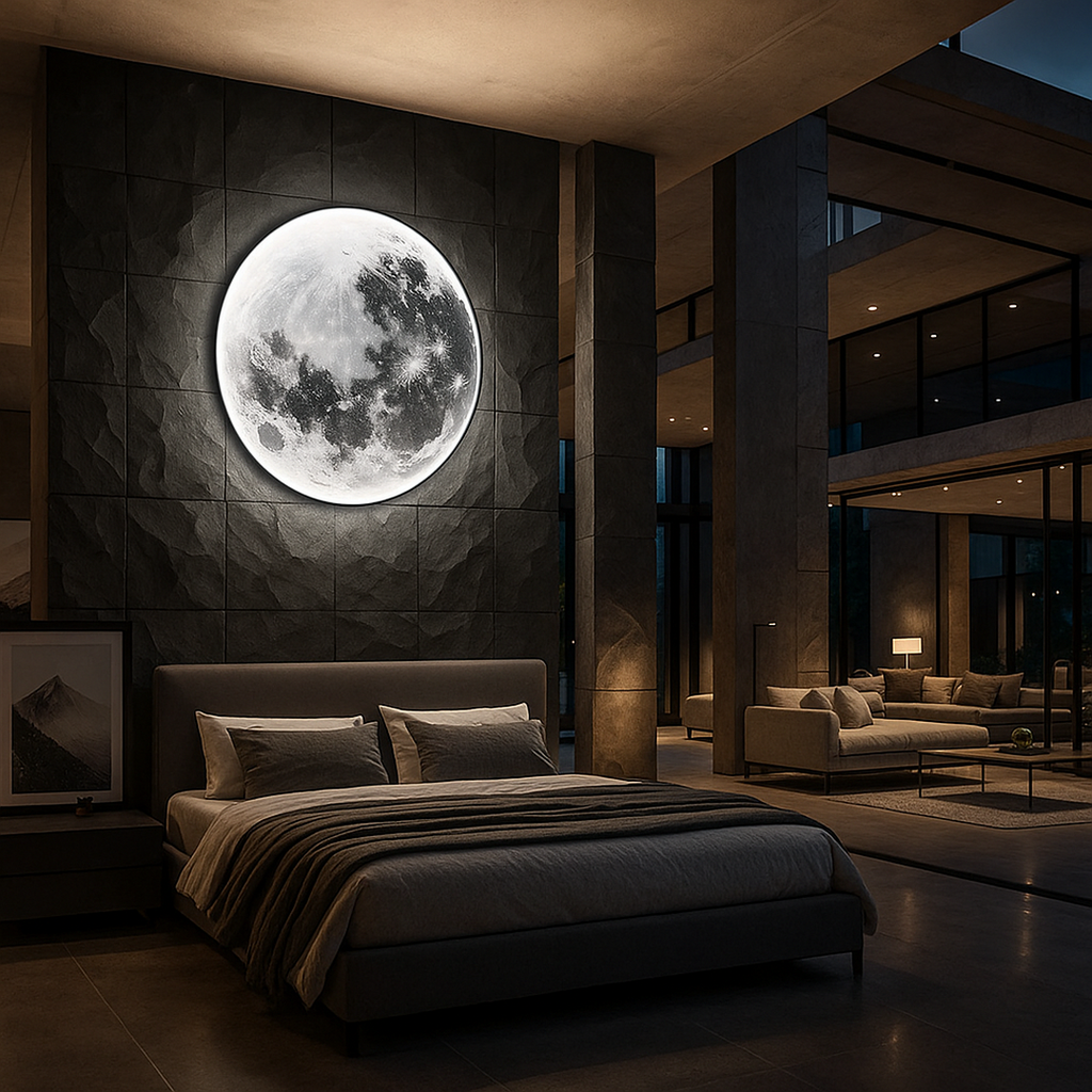 Lámpara de Pared Moderna Realista | Efecto Luna Llena LED