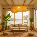 Lámpara Colgante de Bambú Tejido | Diseño Artesanal Natural