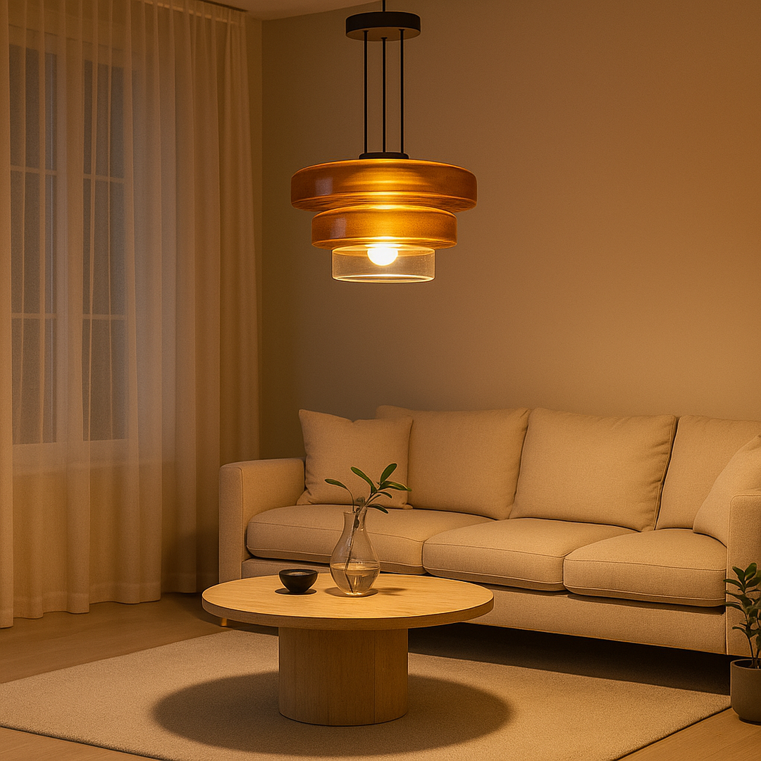 Lámpara Colgante Decorativa De Vidrio | Estilo Bauhaus