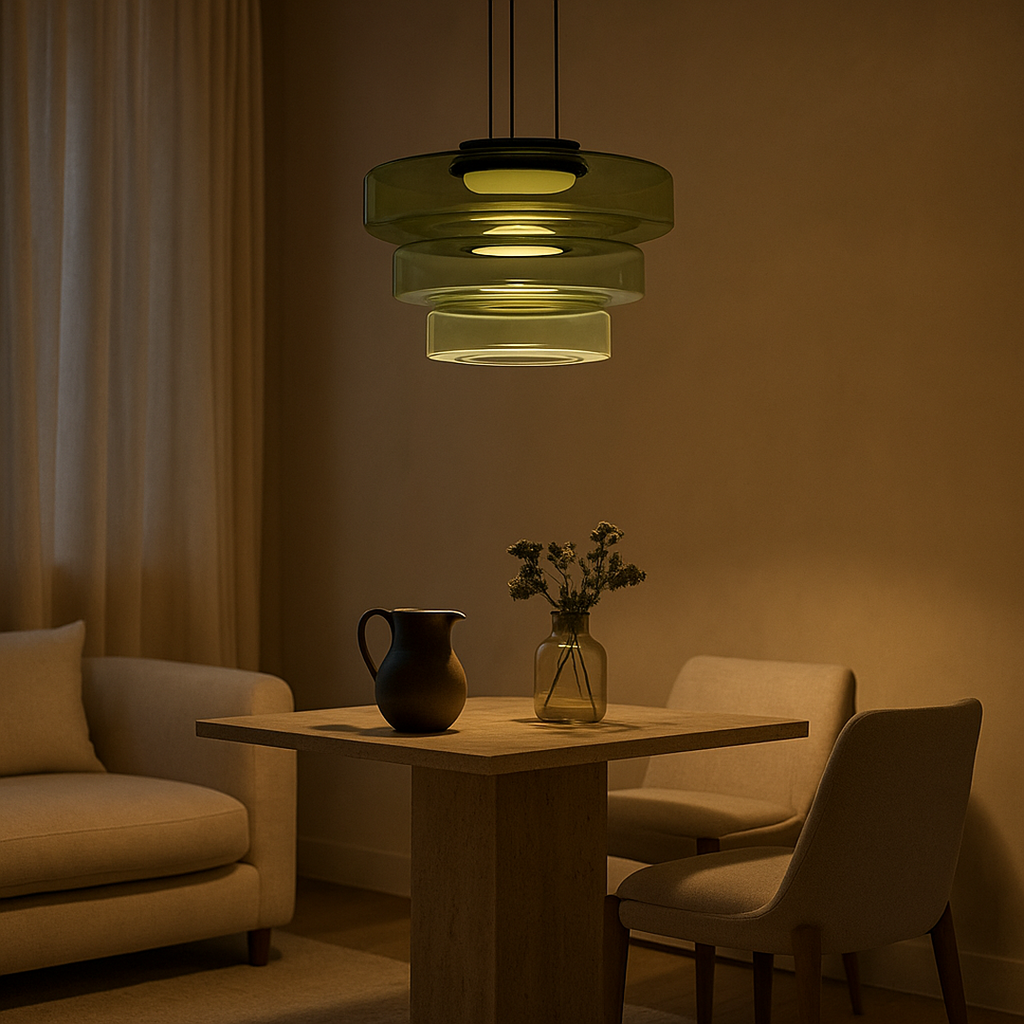 Lámpara Colgante Decorativa De Vidrio | Estilo Bauhaus