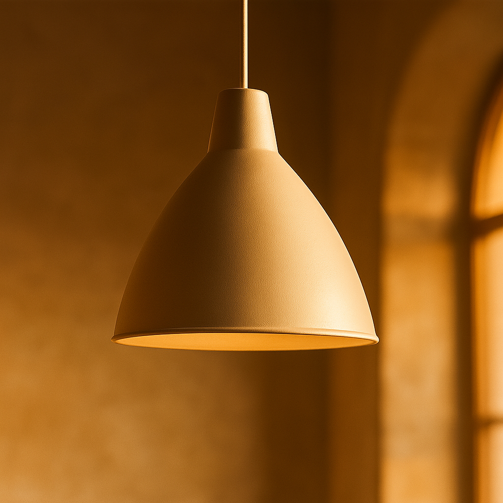 Lámpara Colgante Retro de Metal Redonda en Color Cobre