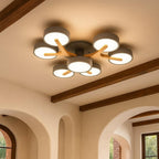 Lámpara De Techo Redonda De Madera | Moderna