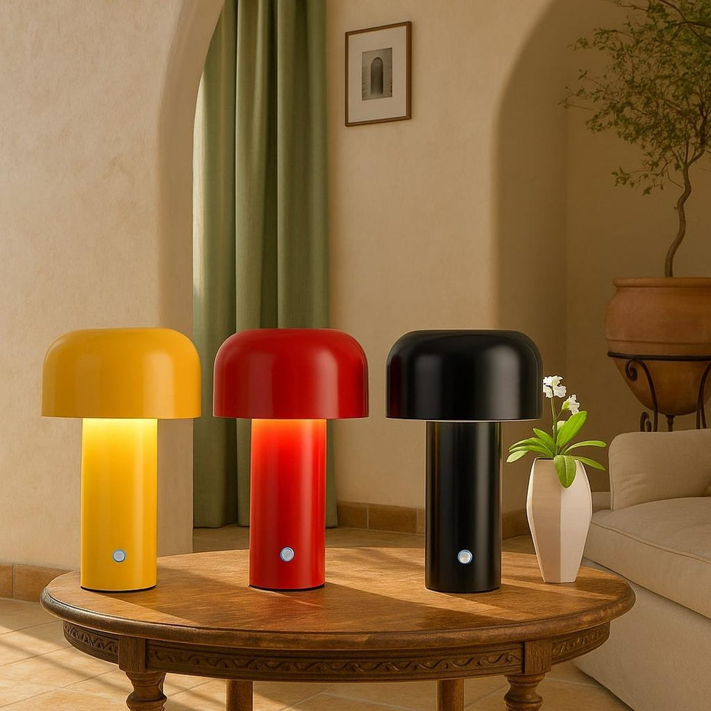 Lámpara De Mesa Estilo Hongo | Recargable