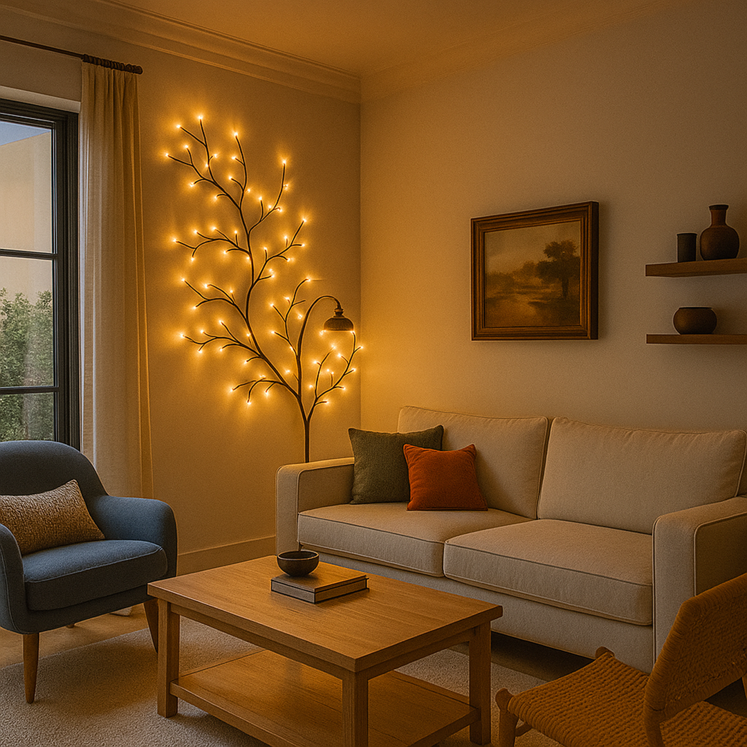 Lámpara con Forma de Árbol | Diseño Decorativo Natural