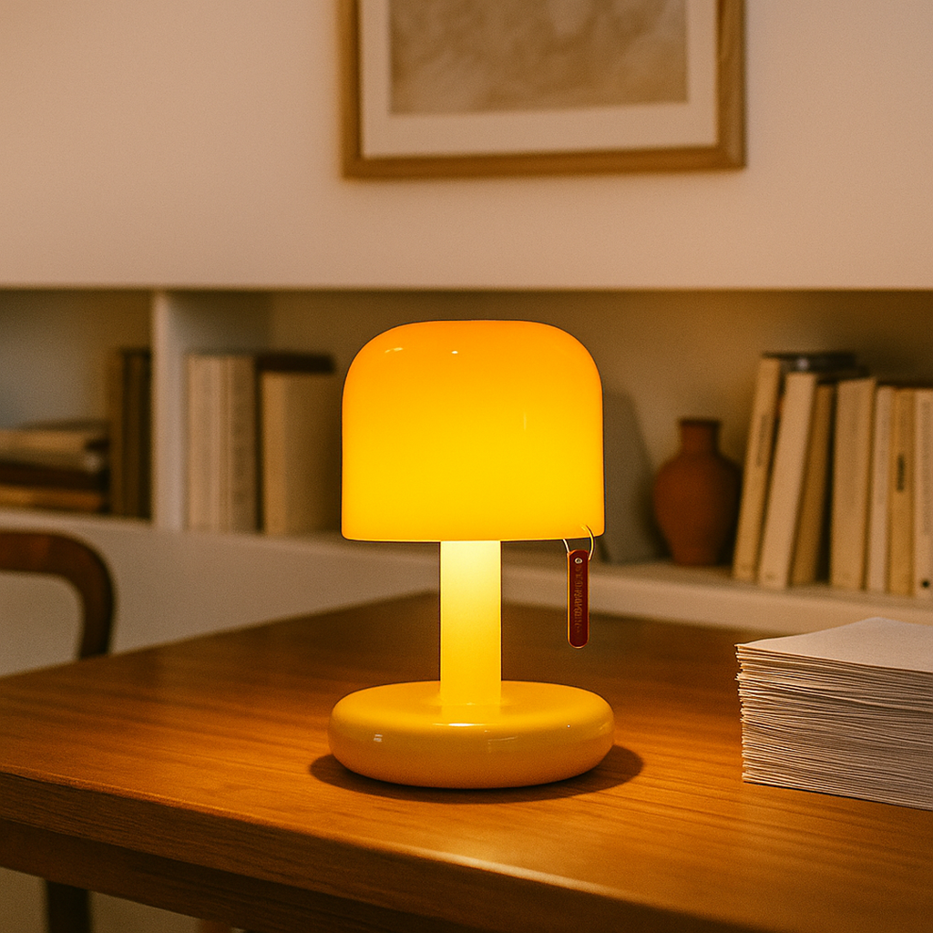 Lámpara de Mesa en Forma de Hongo | Diseño Mini Escandinavo