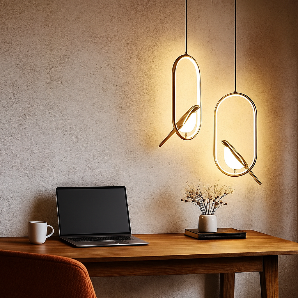 Lámpara de Techo con Motivos de Pájaros | Iluminación Decorativa LED