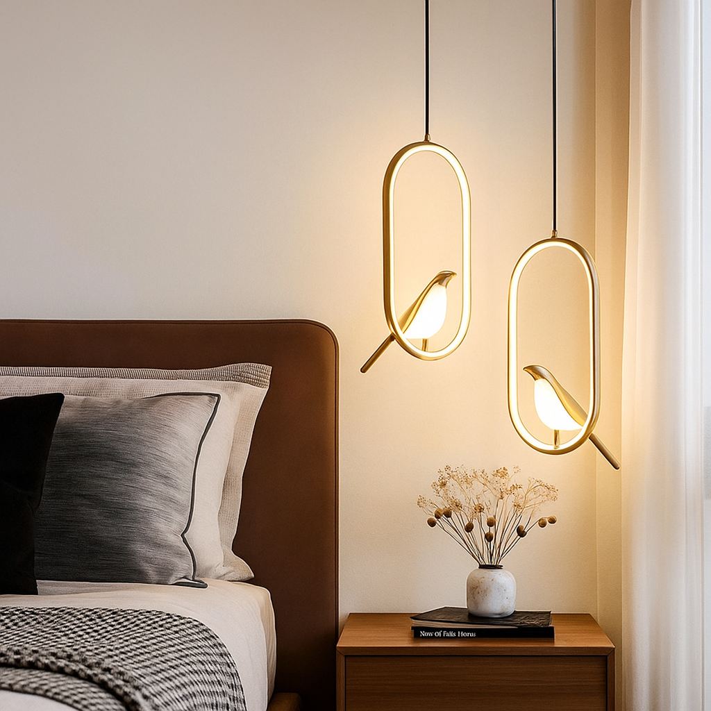 Lámpara de Techo con Motivos de Pájaros | Iluminación Decorativa LED