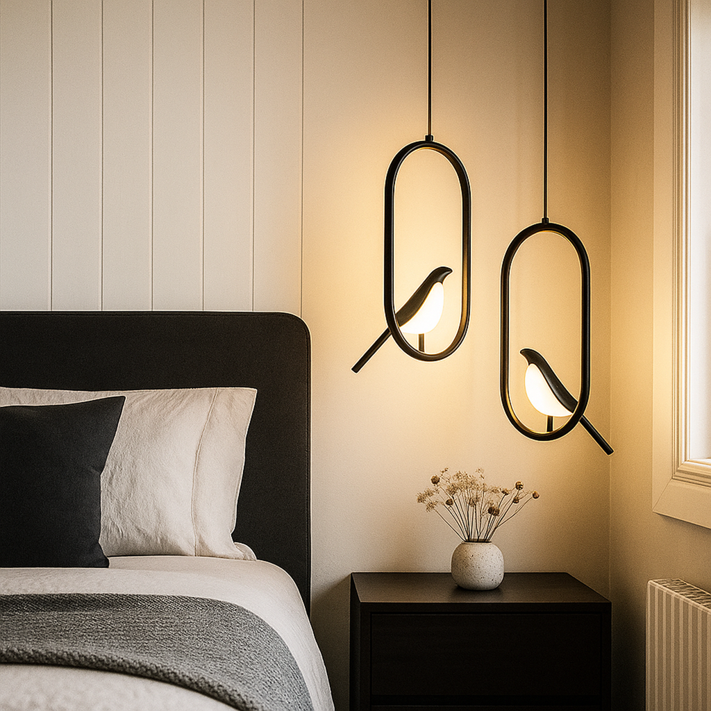 Lámpara de Techo con Motivos de Pájaros | Iluminación Decorativa LED