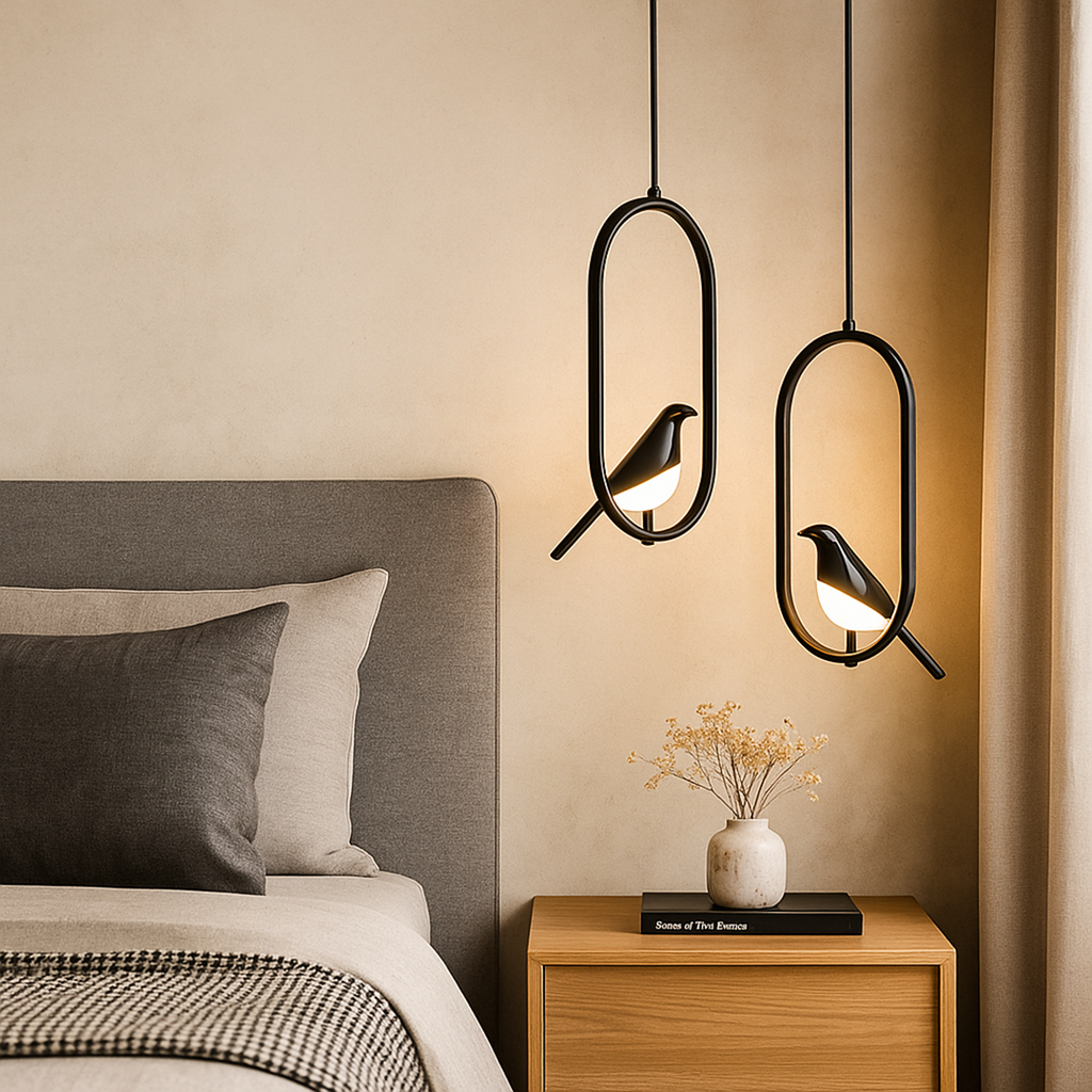 Lámpara de Techo con Motivos de Pájaros | Iluminación Decorativa LED