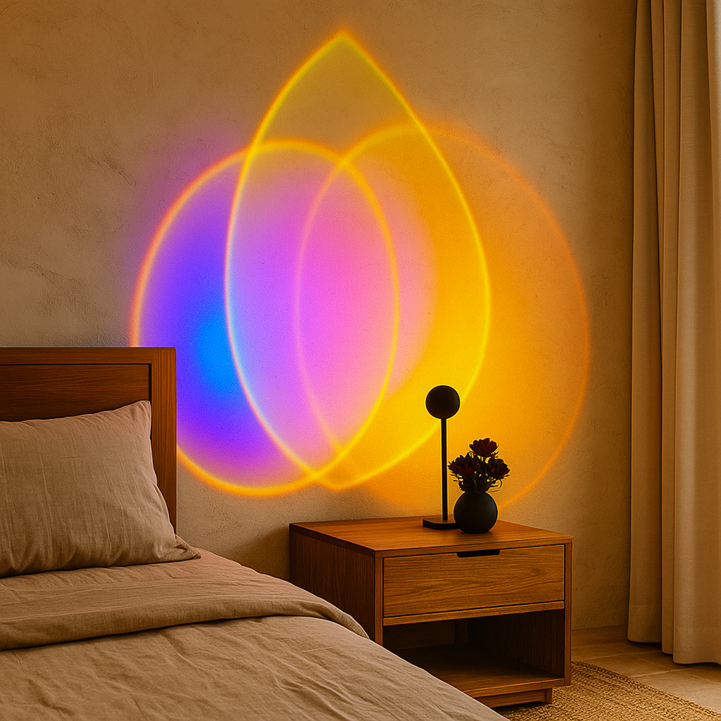 Lámpara de Mesa Puesta de Sol | Iluminación Ambiental Escandinava