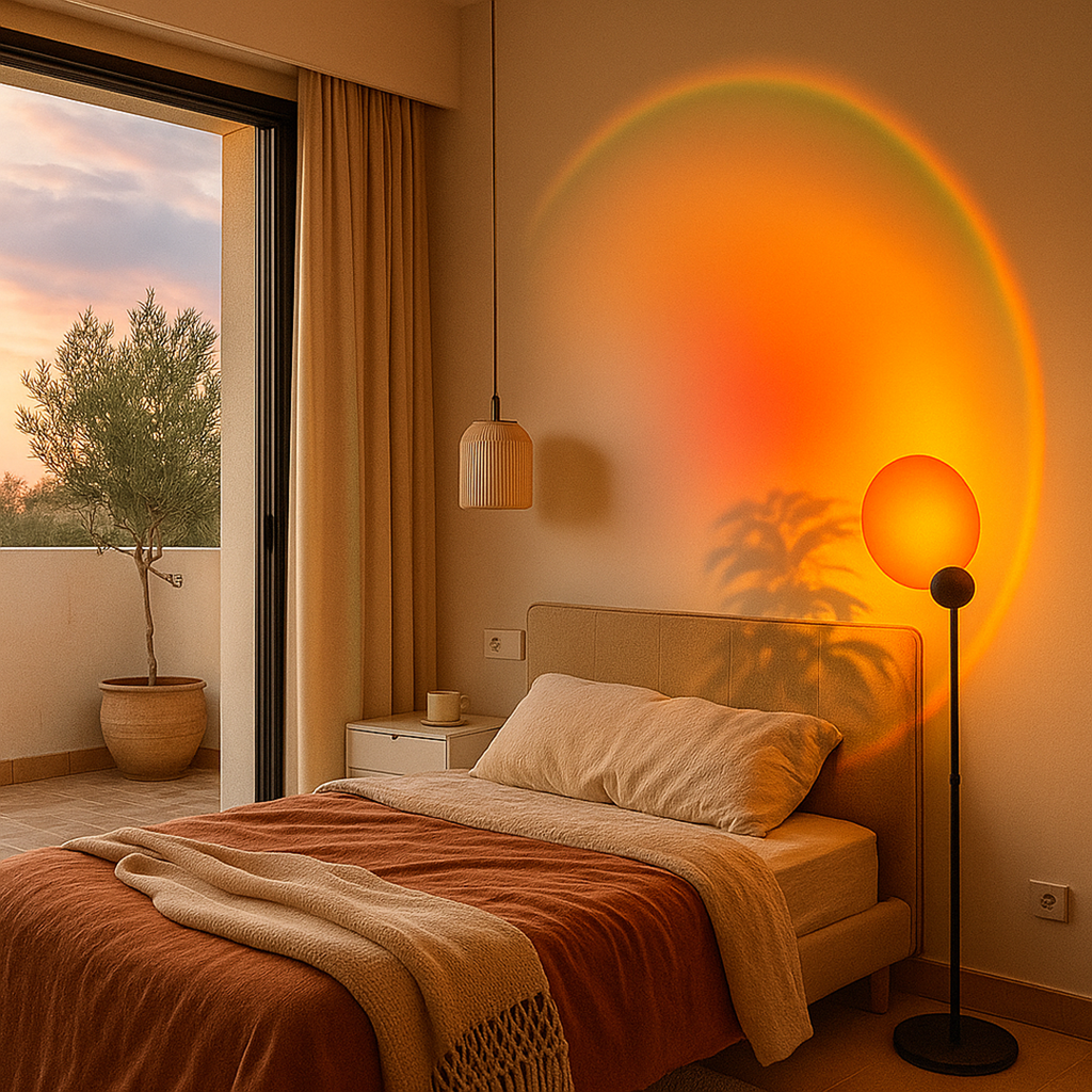Lámpara de Mesa Puesta de Sol | Iluminación Ambiental Escandinava