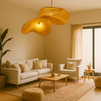 Lámpara Colgante de Bambú Tejido | Diseño Artesanal Natural