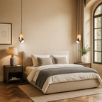 Lámpara Colgante de Madera y Metal | Estilo Escandinavo Natural