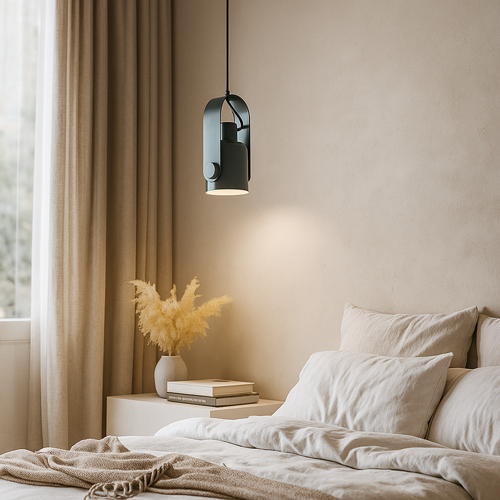 Lámpara Colgante de Madera y Metal | Estilo Escandinavo Natural