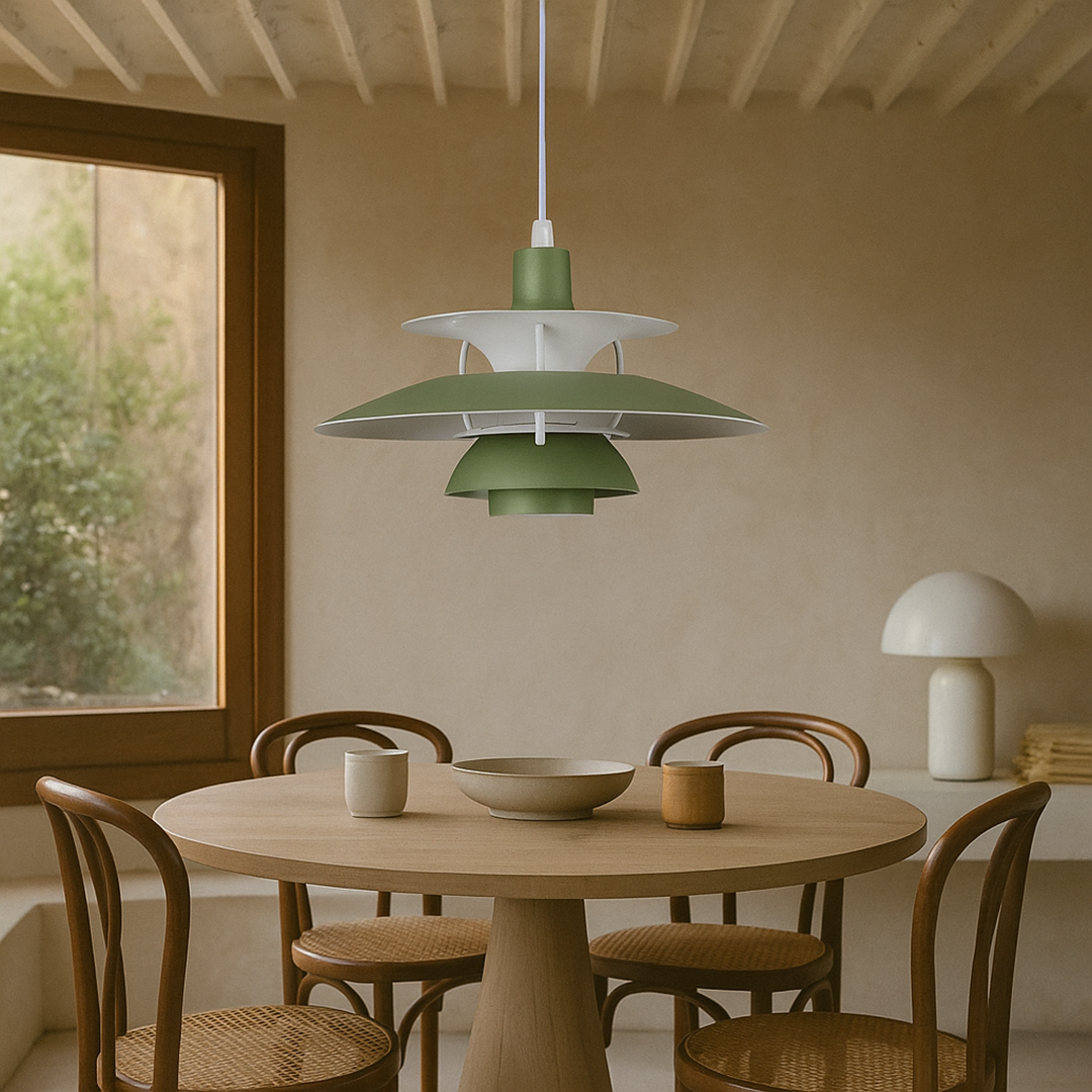 Lámpara Colgante Redonda | Diseño Moderno con Pantalla