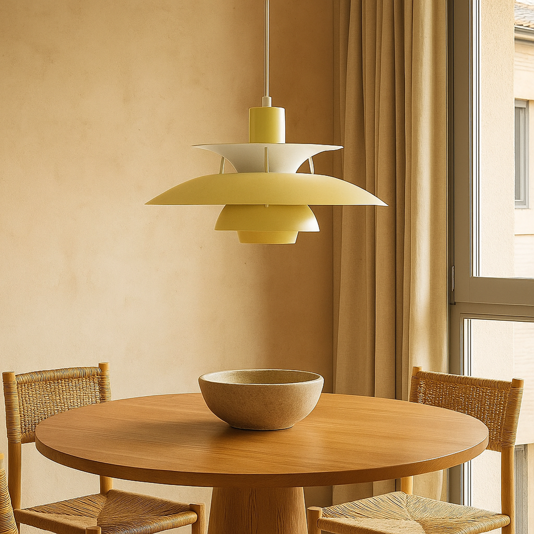 Lámpara Colgante Redonda | Diseño Moderno con Pantalla