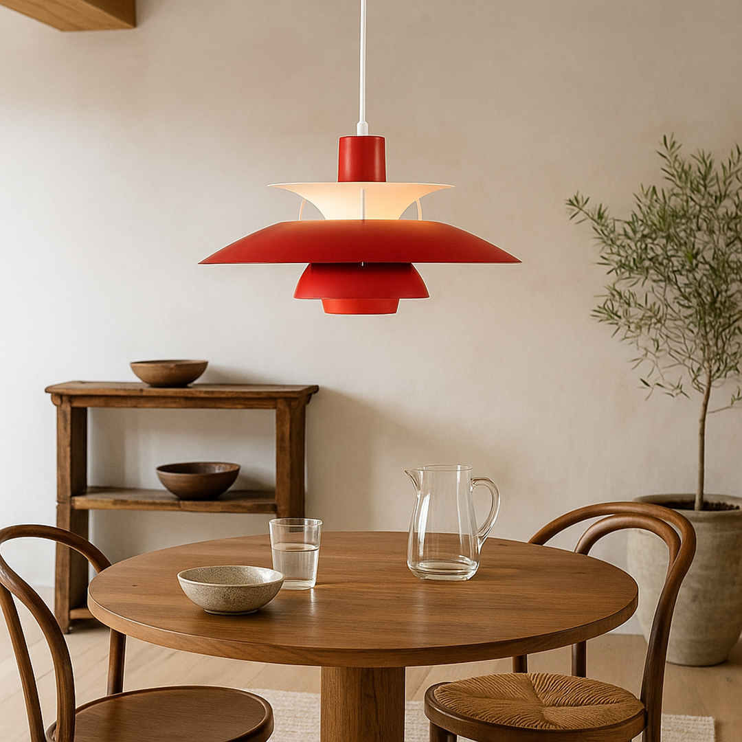 Lámpara Colgante Redonda | Diseño Moderno con Pantalla