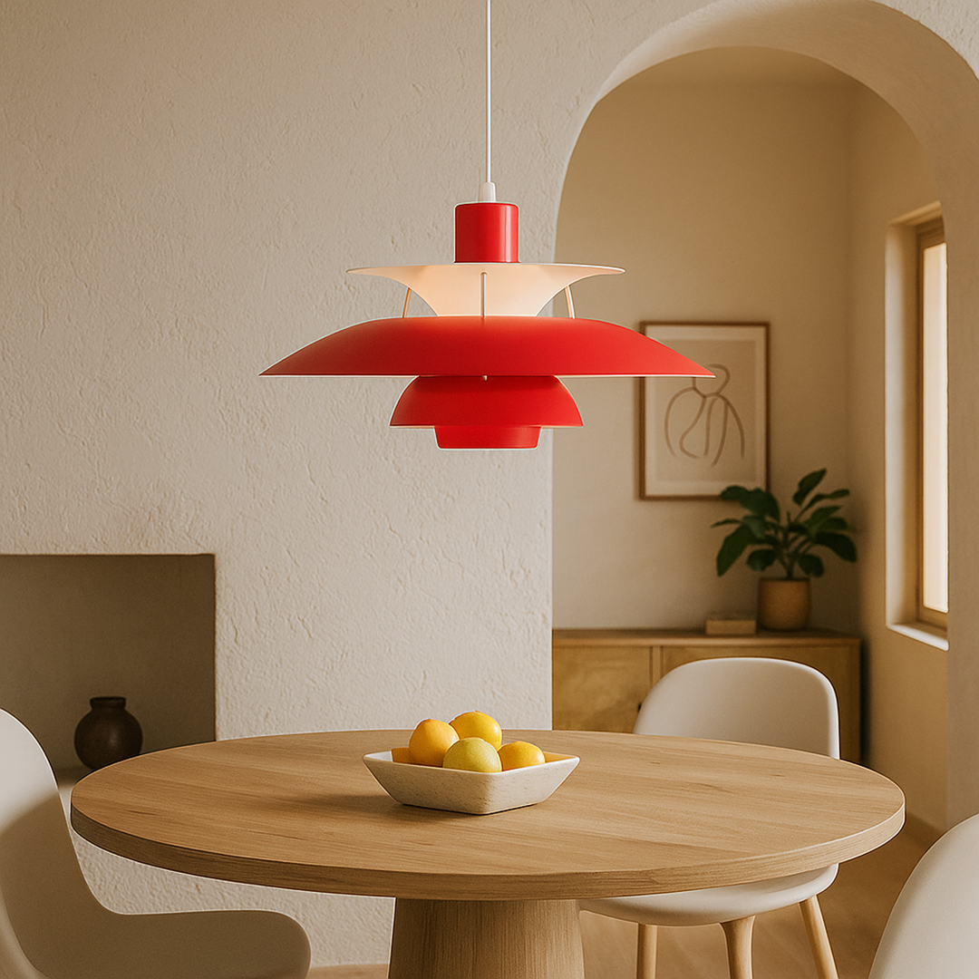 Lámpara Colgante Redonda | Diseño Moderno con Pantalla