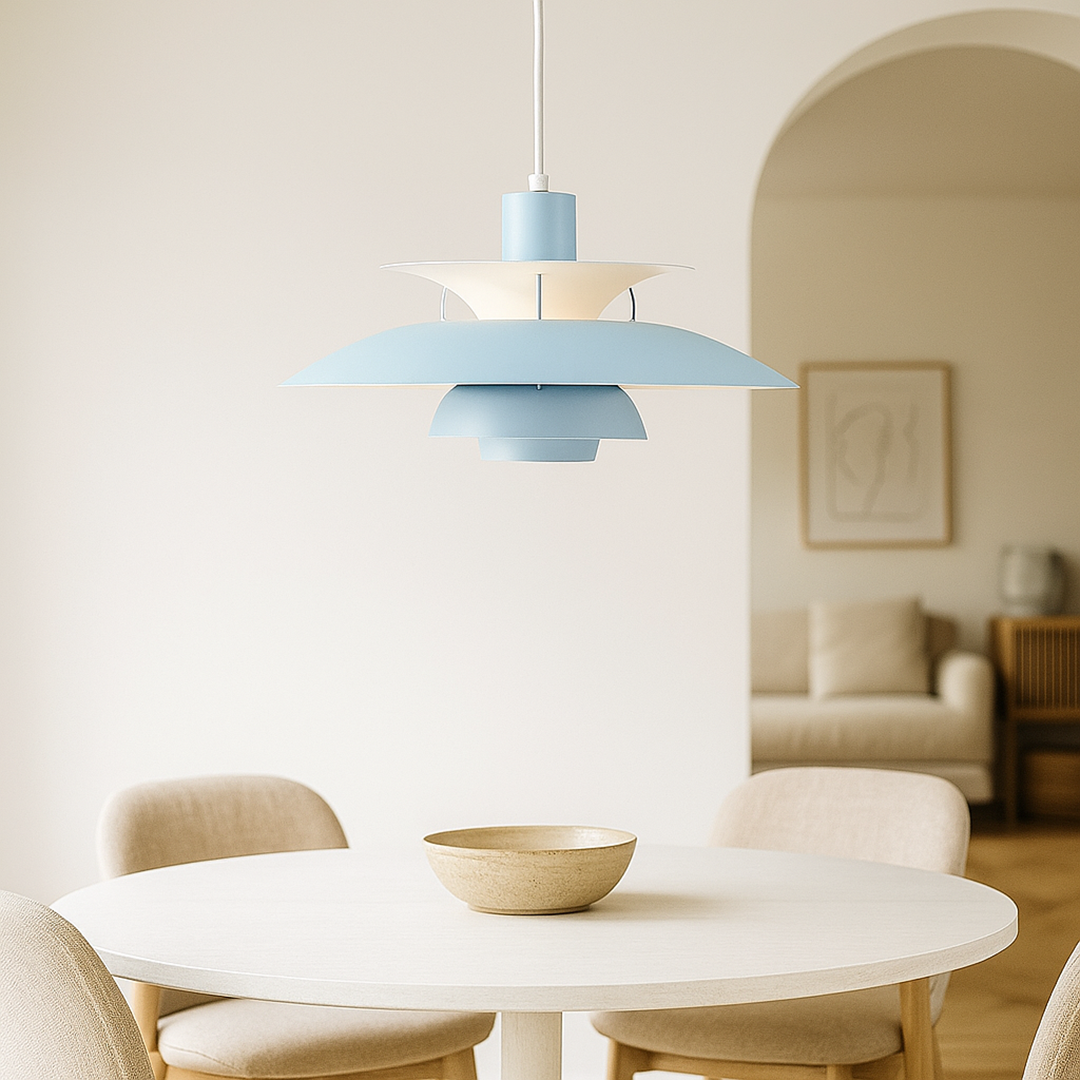 Lámpara Colgante Redonda | Diseño Moderno con Pantalla