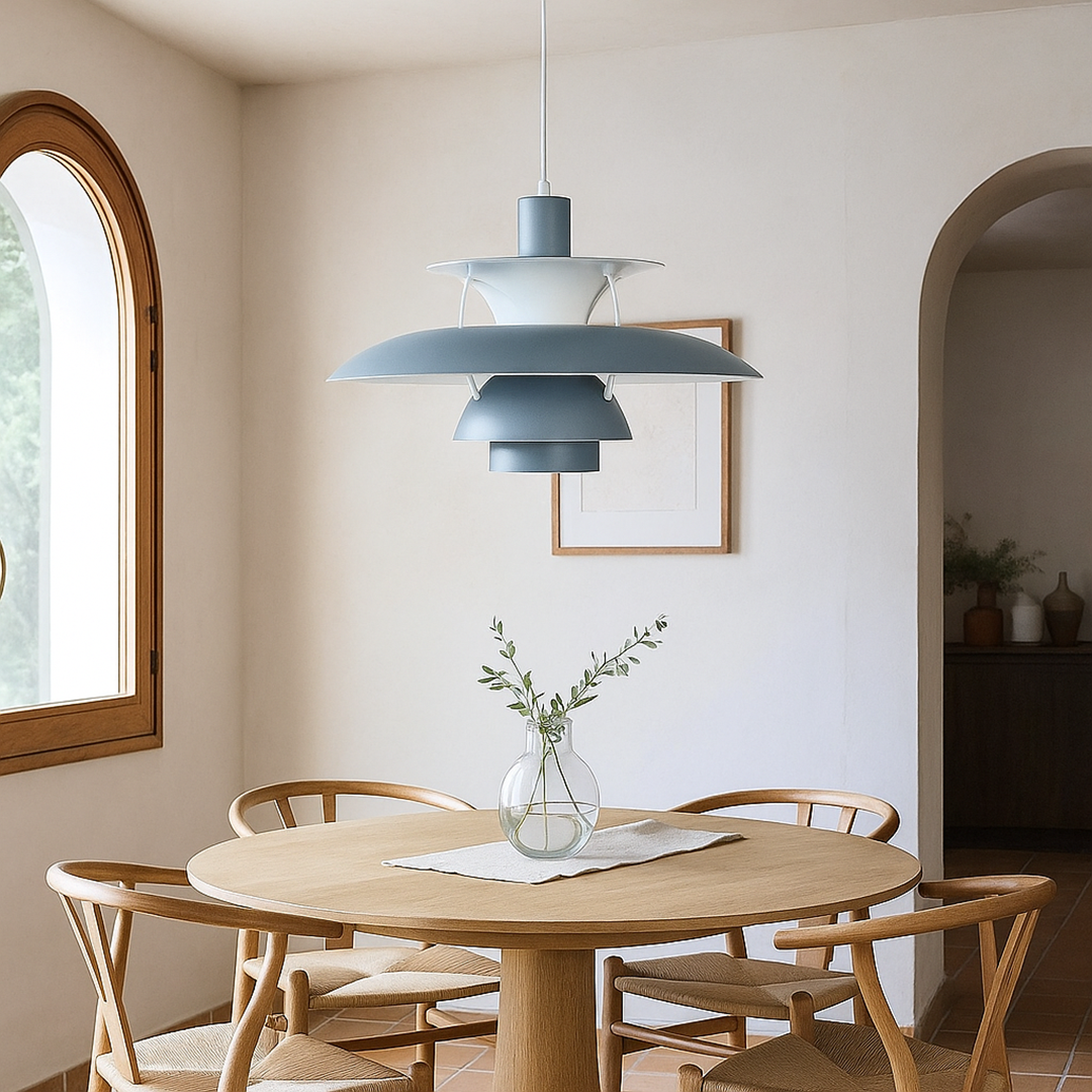 Lámpara Colgante Redonda | Diseño Moderno con Pantalla