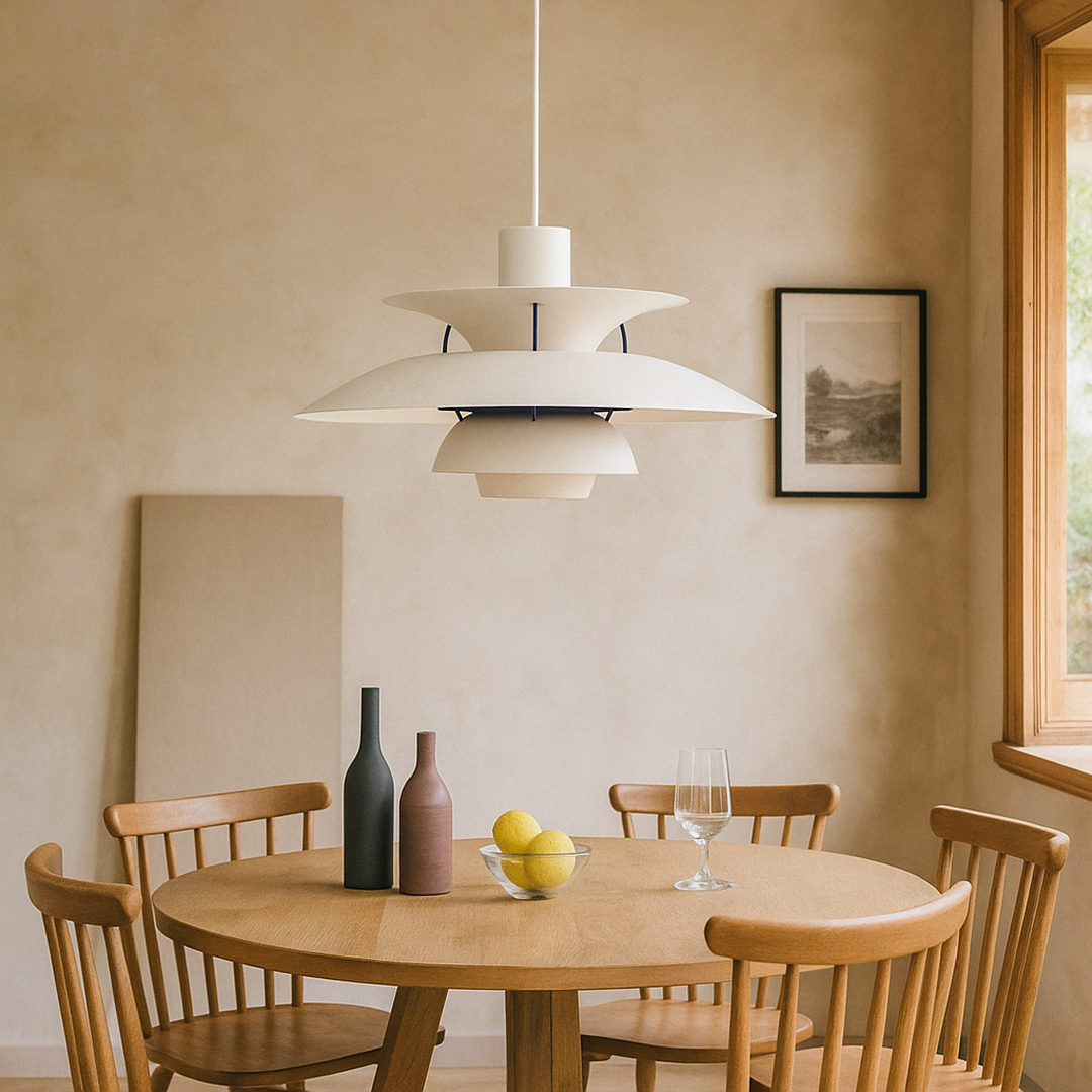 Lámpara Colgante Redonda | Diseño Moderno con Pantalla